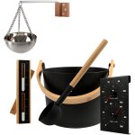 Accessoires pour sauna luvia noir - home deluxe