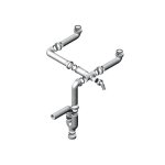 Accessoires - siphon pour double vier, avec raccord, en plastique 1033153 - alveus