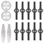 D�stockage accessoires tondeuses � gazon : lames d�sherbeur �lectrique, scie et manche t�lescopique l�ger ...