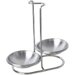 Accueil cuisine support de repose - cuill�re support en acier inoxydable, bols doubles ronds
