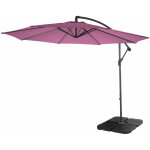 Jamais utilis] acerra, parasol, protection solaire,  3m inclinable, polyester / acier 11kg, lavande ...