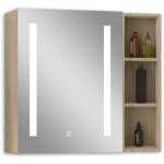 Acezanble armoire de toilette avec miroir led et �tag�re lat�rale anti - bu�e, �clairage 3 couleurs + ...