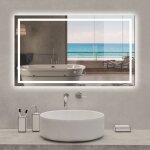 Acezanble - miroir lumineux 120 x 80cm anti - buée + dimmable + mémoire, miroir de salle de bain led Acezanble - miroir lumineux 120 x 80cm anti - buée + dimmable + mémoire, miroir de salle de bain led