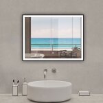 Acezanble - miroir lumineux 70 x 50cm avec 3 couleurs + dimmable + anti - buée + mémoire, miroir salle ... Acezanble - miroir lumineux 70 x 50cm avec 3 couleurs + dimmable + anti - buée + mémoire, miroir salle ...
