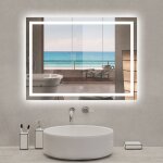 Acezanble miroir lumineux 70 x 50cm anti - buée + dimmable + mémoire, miroir de salle de bain led Acezanble miroir lumineux 70 x 50cm anti - buée + dimmable + mémoire, miroir de salle de bain led