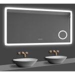 Acezanble miroir salle de bain led avec bluetooth, mural miroir avec horloge + 3 couleurs + dimmable ... Acezanble miroir salle de bain led avec bluetooth, mural miroir avec horloge + 3 couleurs + dimmable ...