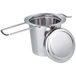 Acier inoxydable 304 infuseur th, filtre the pour tasse, filtres theiere, passoire th avec couvercle, ...