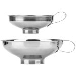 Acier inoxydable entonnoir de confiture 2pcs entonnoir de conserve cuisine pour le transport de liquides ...