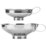 Acier inoxydable entonnoir de confiture 2pcs entonnoir de conserve cuisine pour le transport de liquides ...