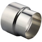 Acier inoxydable po�le tuyau r�ducteur tube connecteur chemin�e conduit doublure adaptateur - �80mm / ...