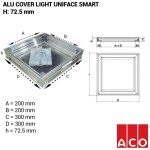 Aco - couvercle à carreler alucover light uniface smart hauteur de cadre 72. 5mm 30 x 30 cm (ouverture ... Aco - couvercle à carreler alucover light uniface smart hauteur de cadre 72. 5mm 30 x 30 cm (ouverture ...