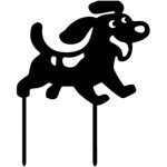 Acrylic chien - d�coration en acrylique jardin �tanche, insertion d'ornements jardin, topper chien acrylique, ...