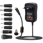 Adaptateur d'alimentation universel ac vers dc 30w avec port usb 5v 2, 1a, chargeur d'alimentation enfichable ...