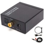 Adaptateur audio 3, 5 mm convertisseur coaxial optique numrique vers analogique rca l r pour la commutation ...