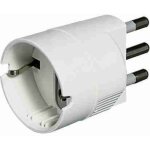 Adaptateur btis3624d avec prise 2p + t 16a et prise allemande - blanc (blister)