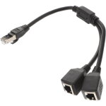 Adaptateur de cble ethernet rj45 rpartiteur 1 mle vers 2 femelles prise rseau lan adaptateur 2 en ...