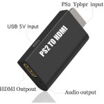 Adaptateur de convertisseur ps2 � hdmi, convertisseur vid�o ps2 en convertisseur hdmi, sortie audio avec ...