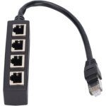 Adaptateur ethernet rj45 1 � 4 ports, r�partiteur de c�ble r�seau, protection contre les interf�rences, ...