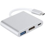 Adaptateur hdmi usb c, 3 en 1 type c adaptateur usb 3. 1 vers usb - c 4k usb 3. 0 cble hdmi pour souris ...