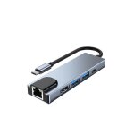 Adaptateur multiport usb c hub, station d'accueil usb c 5 en 1 avec hdmi 4k, ethernet rj45, usb3. 0, ...