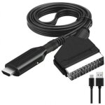 Adaptateur p�ritel vers hdmi, convertisseur p�ritel vers hdmi avec c�ble hdmi, scart vers hdmi convertisseur, ...