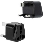 Adaptateur de prise ulisem2x noir - lot de 2 adaptateurs de voyage type g pour prises pour l'allemagne, ...