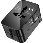 Adaptateur de prise universel, adaptateur de voyage universel avec usb et usb c