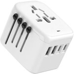 Adaptateur prise universelle voyage international - 5 in1 travel adapter internationale avec 2 usb 2 ...