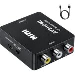 Adaptateur rca vers hdmi, convertisseur audio et vid�o av vers hdmi prenant en charge 1080p avec cordon ...