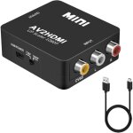 Adaptateur rca vers hdmi, convertisseur av vers hdmi, mini cvbs audio et vid�o vers hdmi 1080p, compatible ...