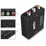 Adaptateur rca vers hdmi, mini av rca cvbs vers hdmi vido audio convertisseurs, support 720 1080p pour ...