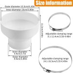 Adaptateur reducteur conduits air 150 - 100mm avec 2 colliers acier inox, connecteur tuyau syst�me ventilation ...