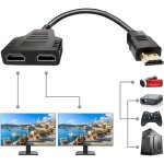 Adaptateur r�partiteur hdmi 1080p hdmi m�le vers double hdmi femelle 1 vers 2 voies hdmi pour hdtv hd, ...