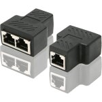 Adaptateur de r�partiteur de port ethernet rj45 cat6 lan 1 � 2 coupleur de port femelle double femelle ...