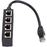 Adaptateur r�partiteur rj45 jusqu'� 4 ports, transmission fluide, excellente connexion, adaptateur de ...