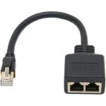 Adaptateur r�partiteur rj45, r�partiteur d'adaptateur ethernet 1 � 2 ports r�seau rj45, adaptateur r�partiteur ...