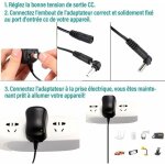 Snq - adaptateur secteur universel 12w, transformateur de puissance 3v 4. 5v 5v 6v 7. 5v 9v et 12v dc ... Snq - adaptateur secteur universel 12w, transformateur de puissance 3v 4. 5v 5v 6v 7. 5v 9v et 12v dc ...