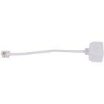 Adaptateur du telephone rj11 6p4c 1 male a 2 - blanc