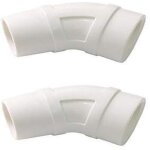 Adaptateur de tuyau coud� � 45 degr�s (2 pi�ces) pour nettoyeurs de piscine w70244, w90146, r0532500, ...