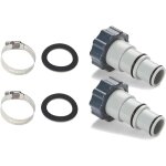 Adaptateur de tuyau fileté à collier de serrage de rechange (lot de 2) pour piscines intex, compatible ... Adaptateur de tuyau fileté à collier de serrage de rechange (lot de 2) pour piscines intex, compatible ...