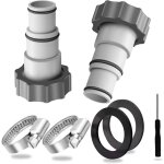 Adaptateur tuyau piscine 32 38, 2 pices adaptateur piscine intex 32 38, adaptateur piscine 38mm, raccord ...