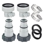 Adaptateur tuyau piscine, 8 pi�ce adaptateur de tuyau de piscine, adaptateur pompe 32 et 38 mm
