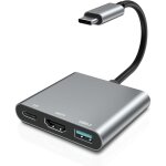 Adaptateur usb c hdmi 4k, hub multiport usb - c 3 en 1 avec port de charge pd 100 w, hdmi 4k @ 30 hz, ...