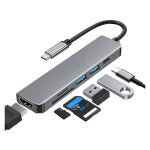 Adaptateur usb c pour macbook, 6 en 1 usb type - c vers hdmi 4k multiport hub compatible avec les ordinateurs ...