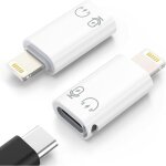 Adaptateur usb c vers lightning, adaptateur lightning m�le vers usb c femelle pour iphone 14 / 13 / 12 ...