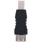 Adaptateur usb imprimante type b m�le noir ton argent