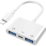 Adaptateur usb vers chargeur cable usb a prise camera otg 3. 0 iphone jack charger pour 14 13 12 11 pro ...