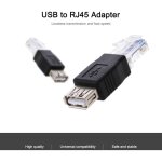 Adaptateur usb vers rj45, connecteur ethernet mle usb2. 0 femelle
