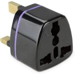 Adaptateur de voyage 3 broches uk, compatible avec tous les pays (uk, hong kong, irlande, �mirats arabes ...