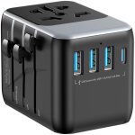 Adaptateur de voyage, adaptateur de prise universel avec 3 usb, adaptateur international france vers ...